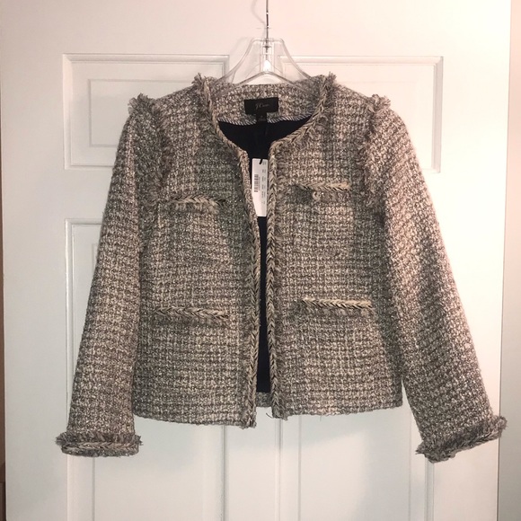 J. Crew Metallic Tweed Cropped Jacket NWOT - Picture 2 of 7